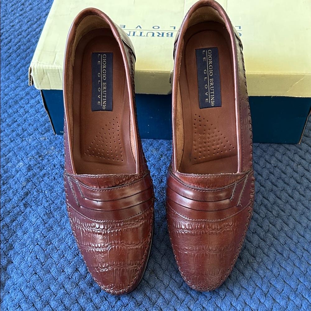 Giorgio Brutini Men's brown loafers - Picture 2 of 8